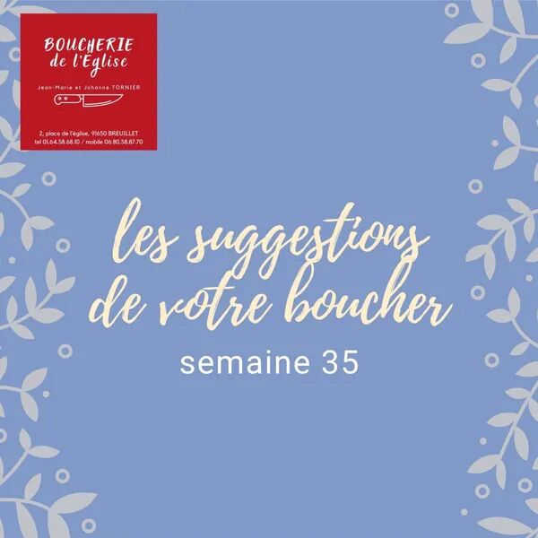 Nos suggestions semaine 35